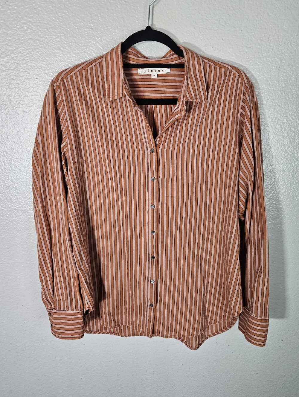 XiRENA Striped Button-Down Shirt Size S